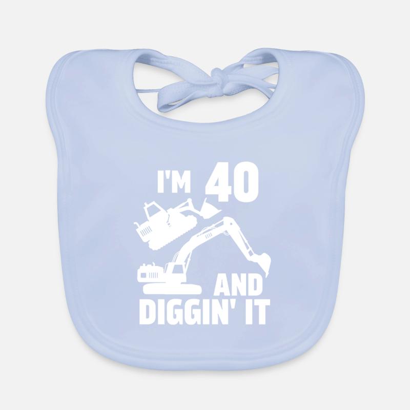 Ich bin 40 und Diggin' It Baby Bio-Lätzchen