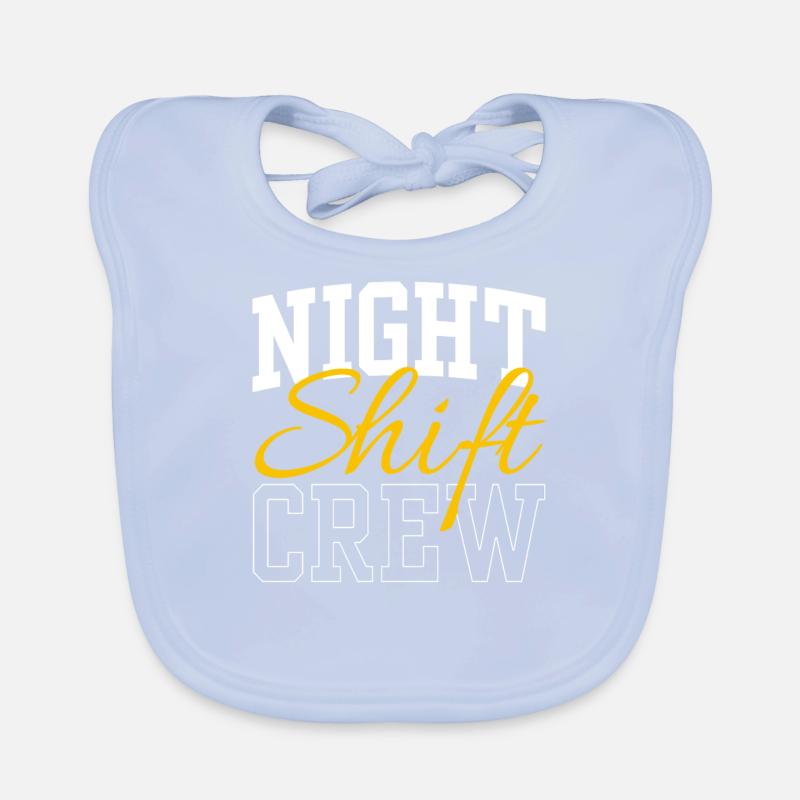 Team Night Shift Work Colleague Night Shift Organic Baby Bibs