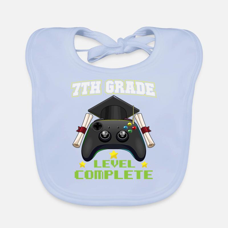 7th Grade Level Complete Middle School Graduation Organic Baby Bibs