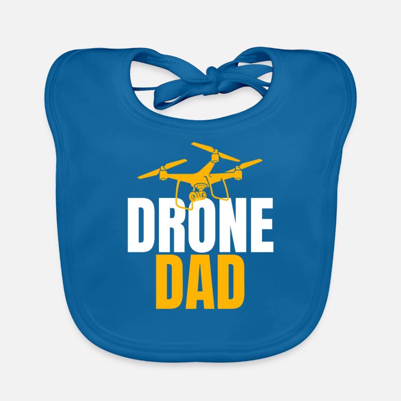Drone Dad Drone Pilot Drone Operator Organic Baby Bibs