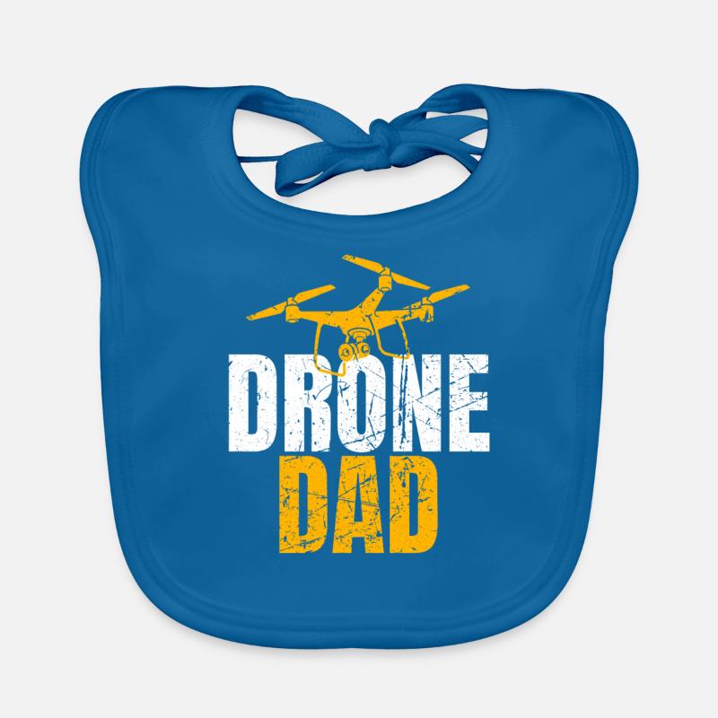 Drone Dad Drone Pilot Drone Operator Organic Baby Bibs