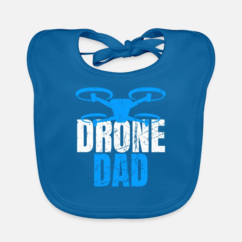Drone Dad Drone Pilot Drone Operator Organic Baby Bibs
