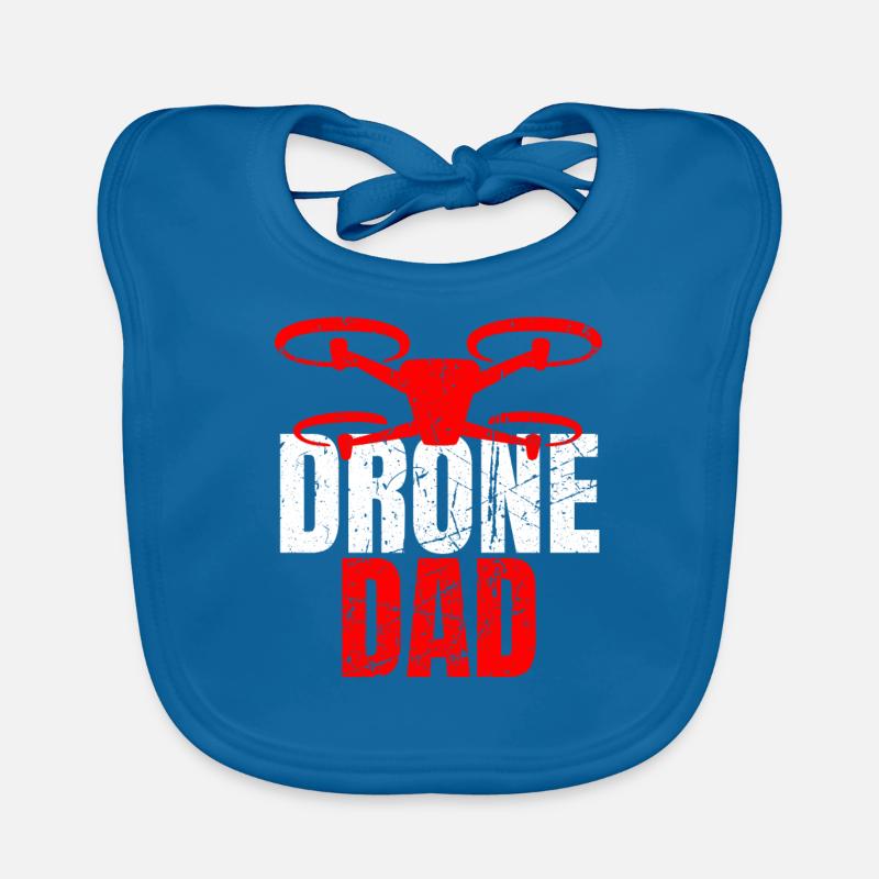 Drone Dad Drone Pilot Drone Operator Organic Baby Bibs