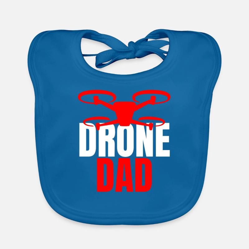 Drone Dad Drone Pilot Drone Operator Organic Baby Bibs