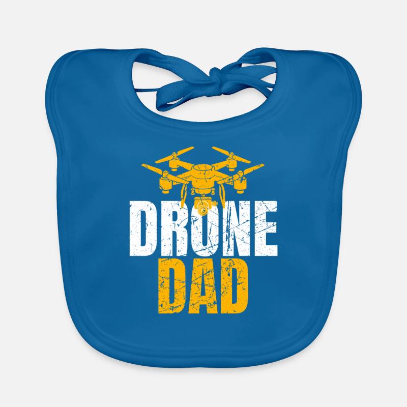 Drone Dad Drone Pilot Drone Operator Organic Baby Bibs