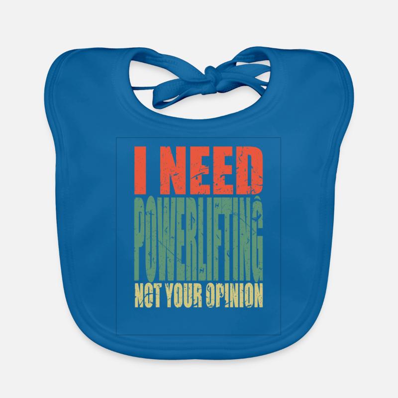Powerlifting saying funny Organic Baby Bibs
