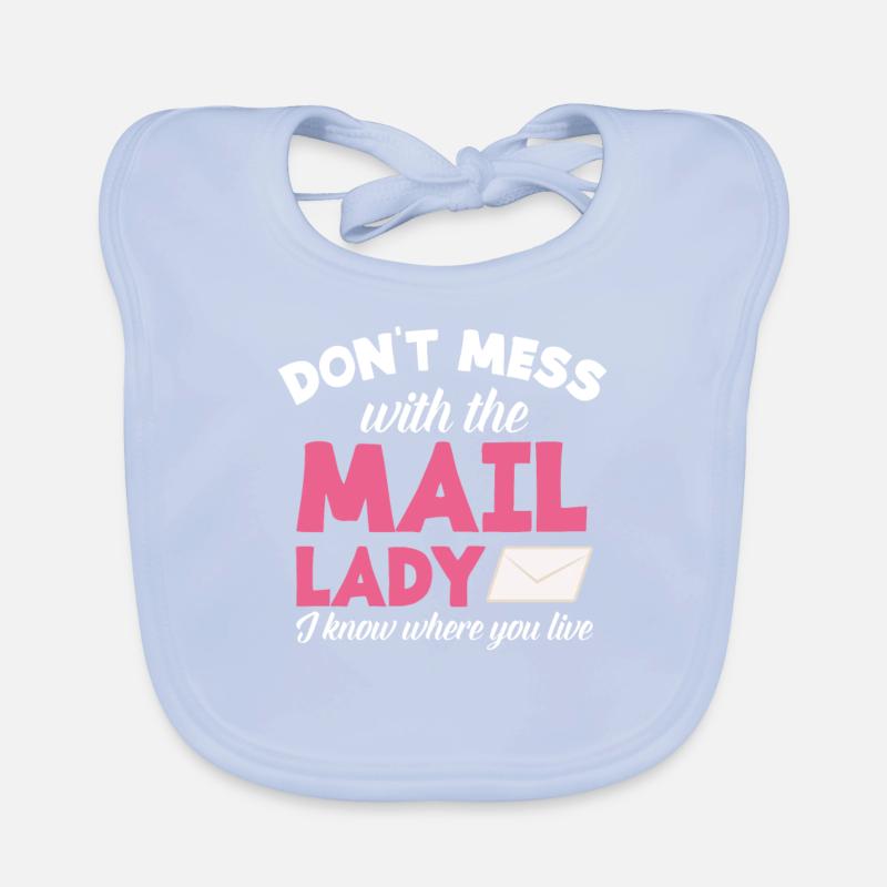 Funny Letter Deliverer Post Post Gifts Organic Baby Bibs