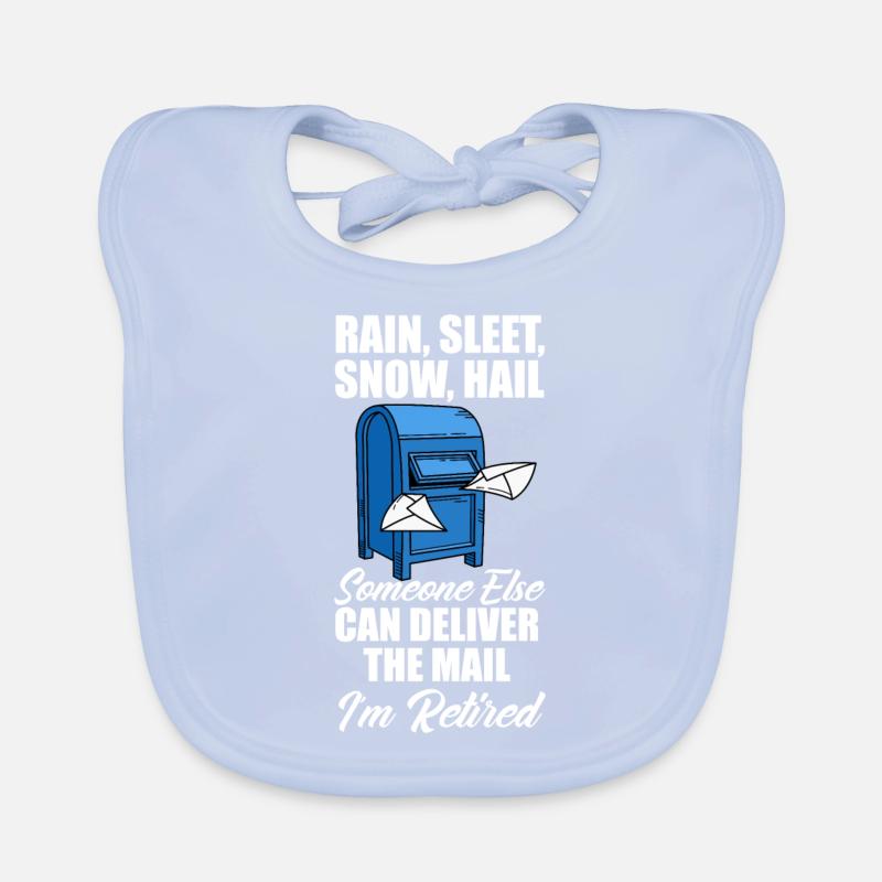 Funny Letter Deliverer Post Post Gifts Organic Baby Bibs