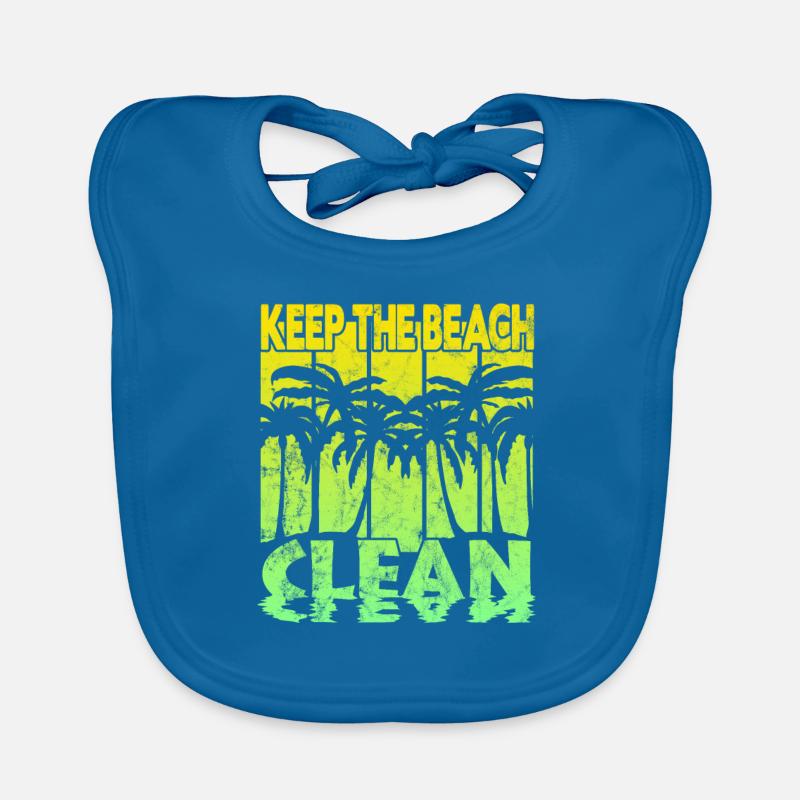 Keep the Beach clean Organic Baby Bibs