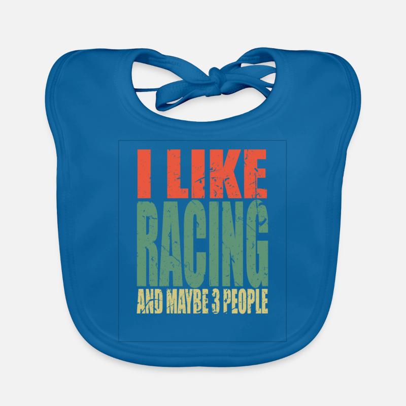 Racing saying funny Organic Baby Bibs