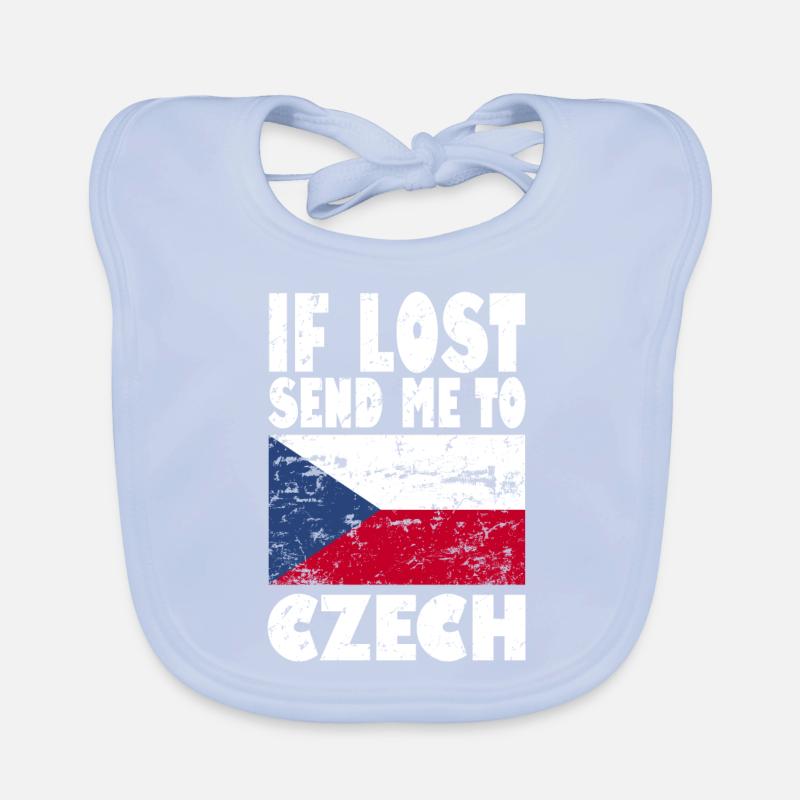 Drapeau de la République tchèque Bavoir bio Bébé
