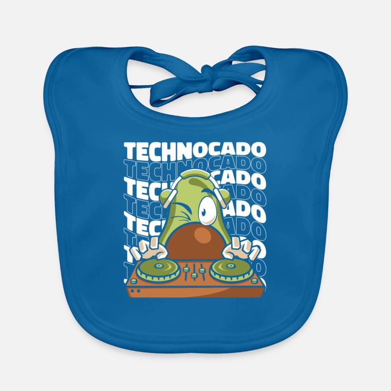 Techno - Baby Bio-Lätzchen - Pfauenblau