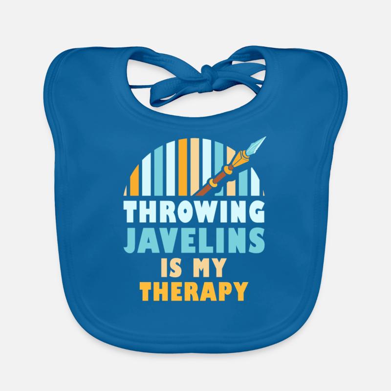 Throwing spears is my therapy spear Organic Baby Bibs