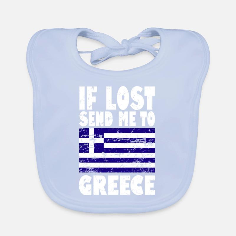 Drapeau de la Grèce Bavoir bio Bébé