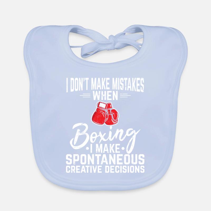 I Don't Make Mistakes Funny Boxing Lover Student A Baby Bio-Lätzchen