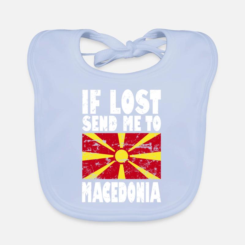 Slogan du drapeau de la Macédoine Bavoir bio Bébé
