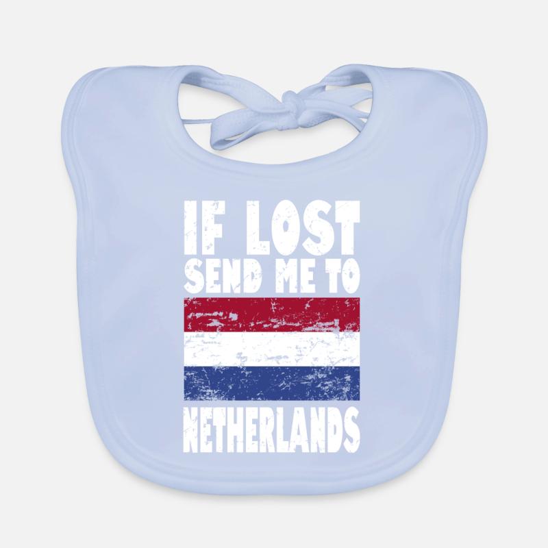 Drapeau des Pays-Bas Bavoir bio Bébé