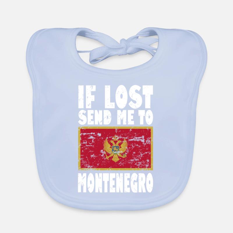 Drapeau du Monténégro Bavoir bio Bébé