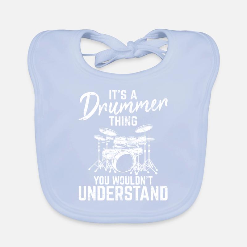 C’est un truc de batteur Drôle De batteur De percussions Bavoir bio Bébé