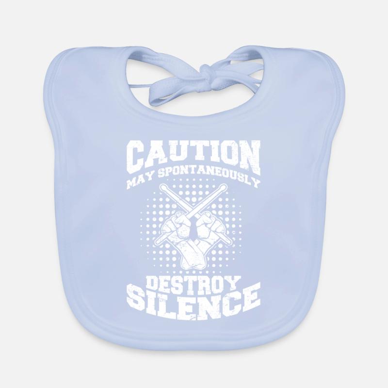 Caution May Spontaneously Destroy Silence Funny Dr Organic Baby Bibs