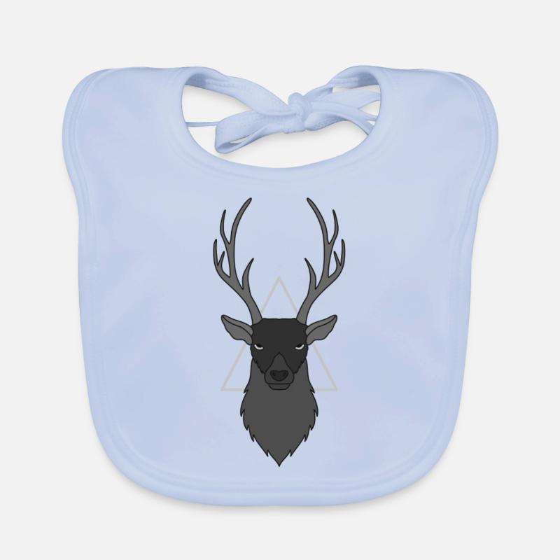 Rothirsch Geweih mit Hirschgeweih Baby Bio-Lätzchen