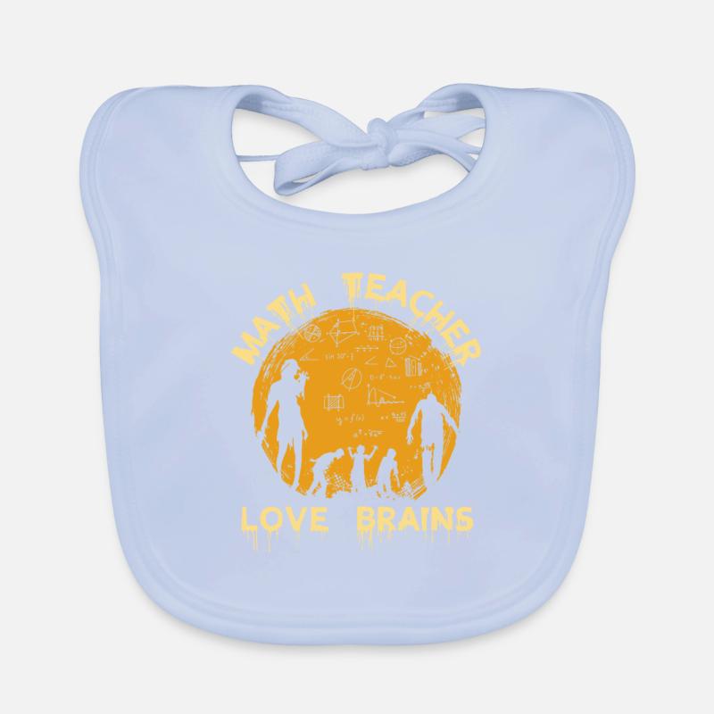 Math Teacher Love Brains Baby Bio-Lätzchen
