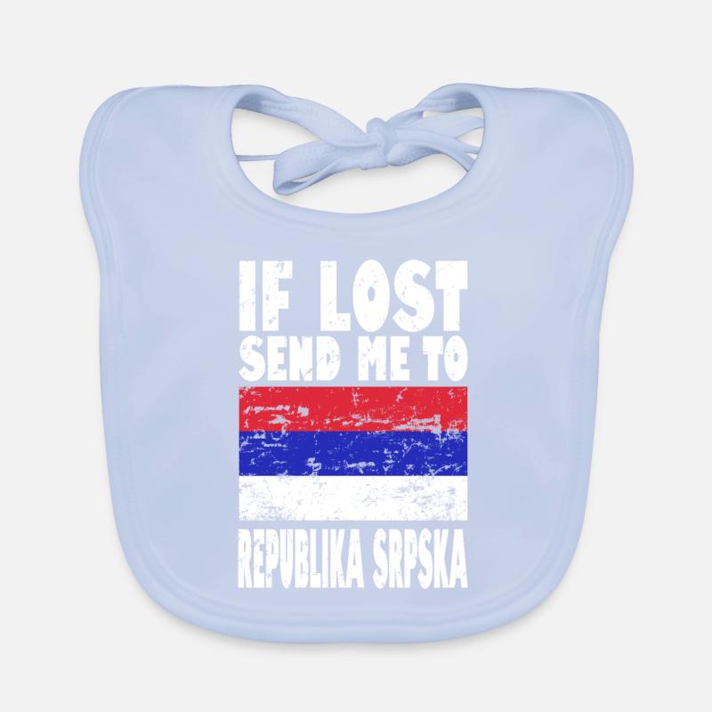 Slogan du drapeau de la REPUBLIKA SRPSKA Bavoir bio Bébé