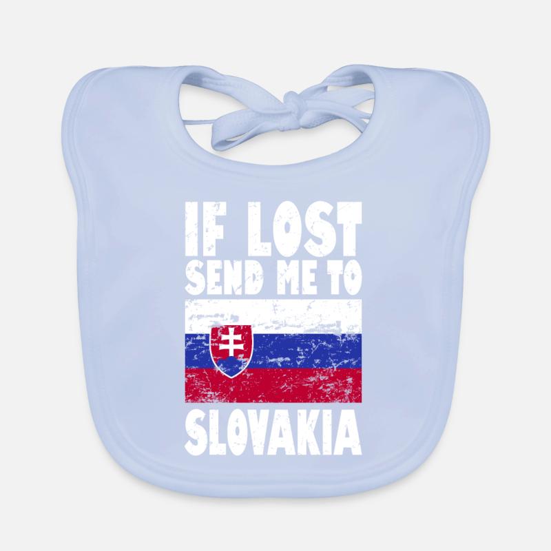 Drapeau de la Slovaquie Bavoir bio Bébé