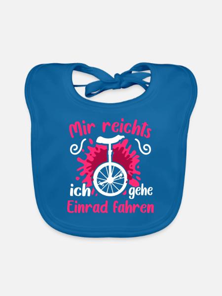 Einrad - Baby Bio-Lätzchen - Pfauenblau