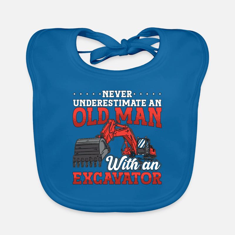 Bauarbeiter Baggern Baggerfahrer Bagger Geschenk Baby Bio-Lätzchen