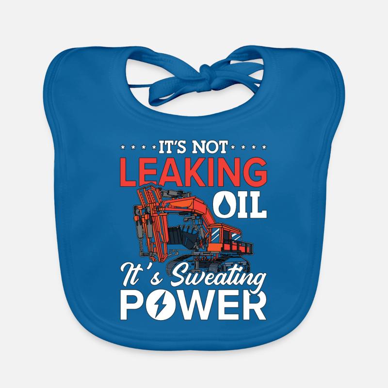 Baggerfahrer Bagger Bauarbeiter Baggern Geschenk Baby Bio-Lätzchen