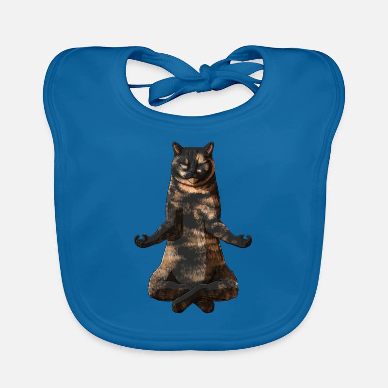Yoga Tortoiseshell Britisch Kurzhaar Katze Baby Bio-Lätzchen