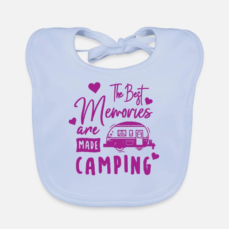 Camping Erinnerungen Wandershirt Baby Bio-Lätzchen