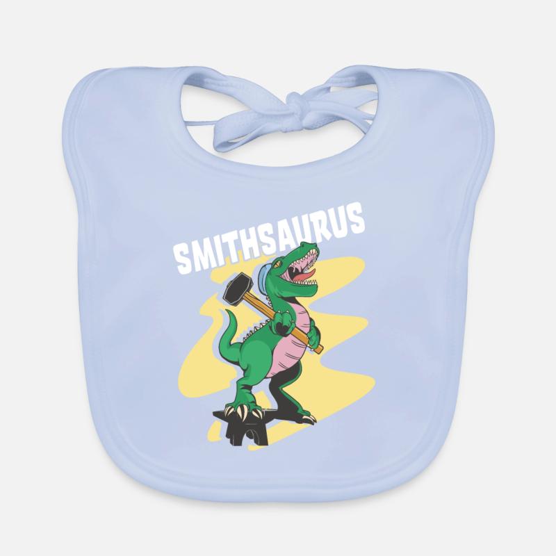 Schmied Dinosaurier Schmiedekunst saurus rex Baby Bio-Lätzchen