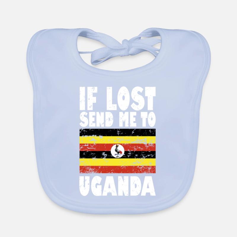 Drapeau de l’Ouganda Bavoir bio Bébé
