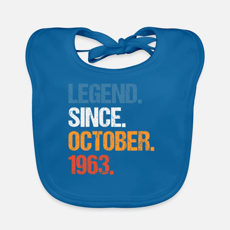 Legend Since October 1963 Birthday Organic Baby Bibs