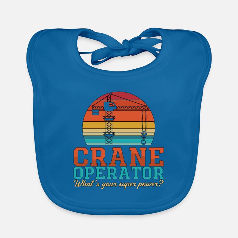 Crane Operator Crane Driver Construction Worker Crane Gift Organic Baby Bibs
