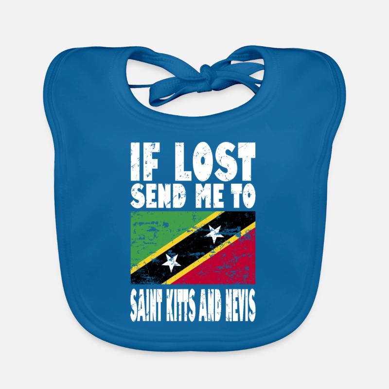 Saint Kitts and Nevis Flag Saying Organic Baby Bibs