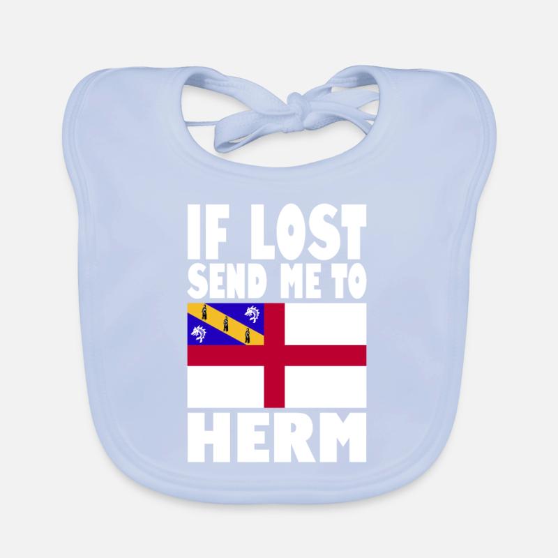 Drapeau Herm Disant Bavoir bio Bébé
