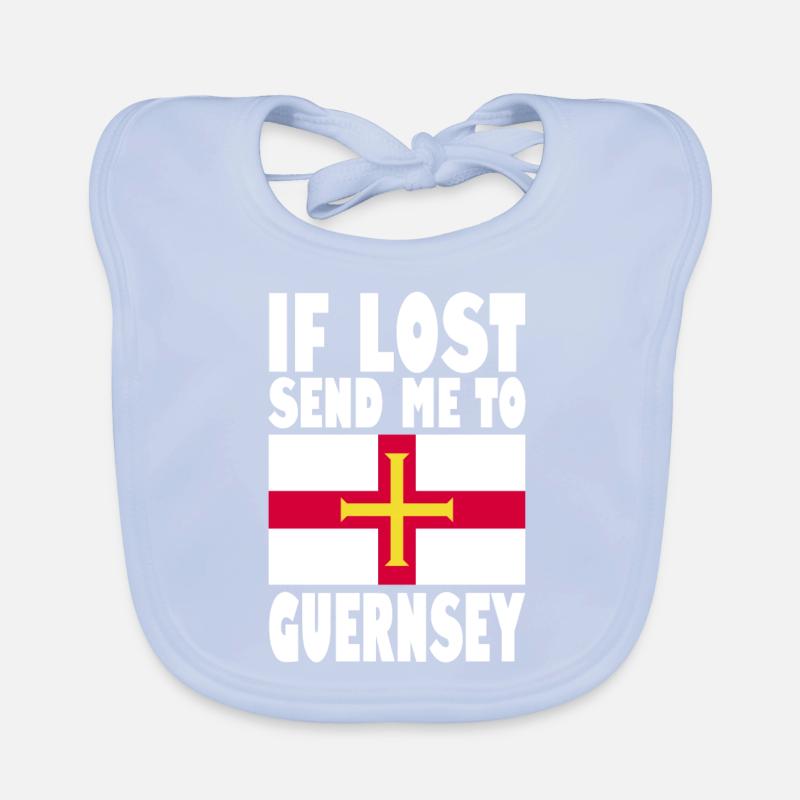 Guernsey Flagge Spruch Baby Bio-Lätzchen