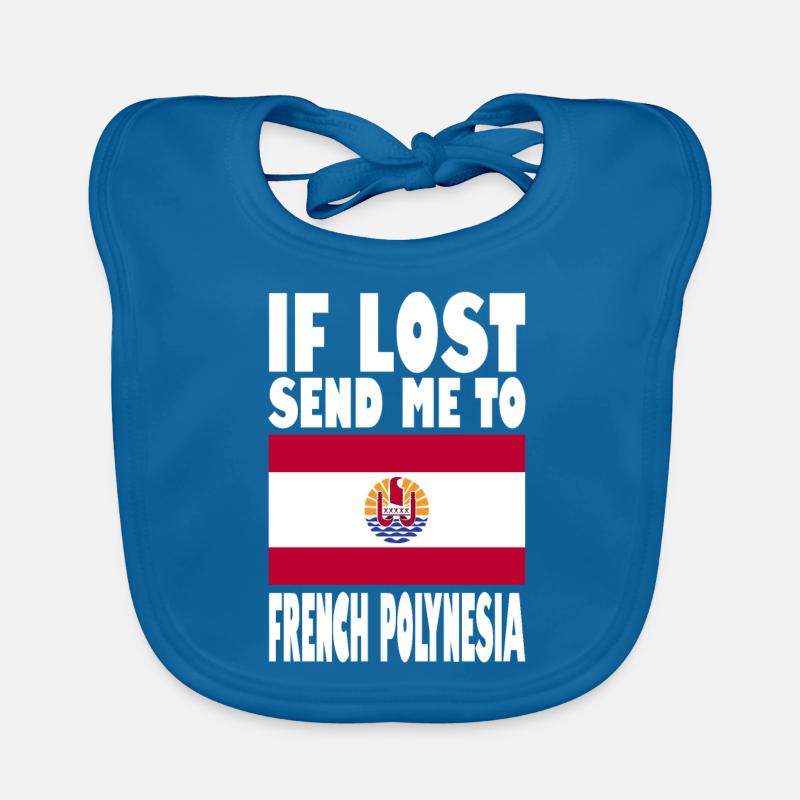 Français Drapeau de la Polynésie Bavoir bio Bébé