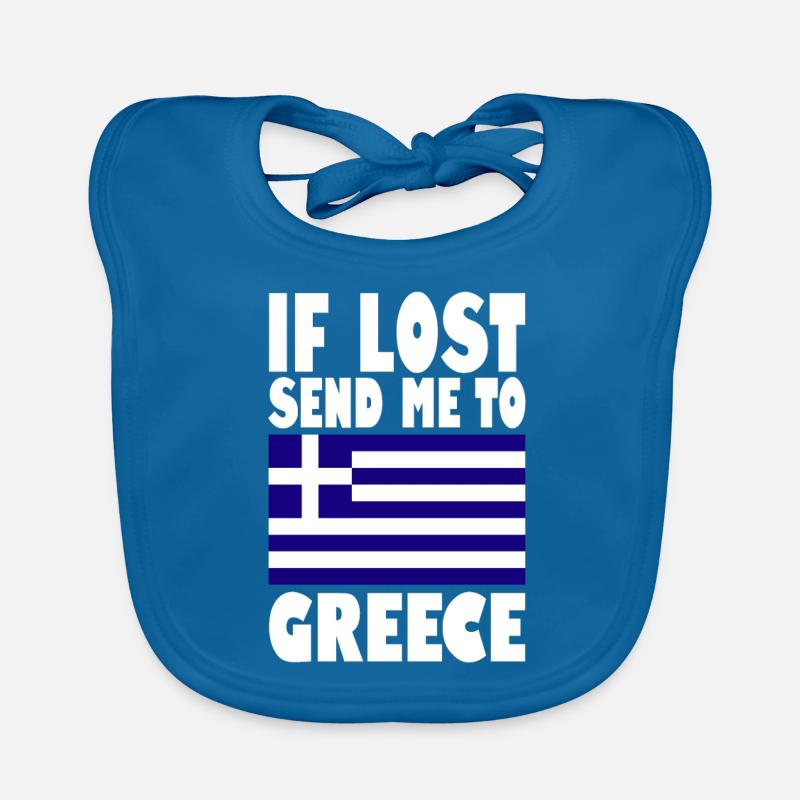 Drapeau de la Grèce Bavoir bio Bébé