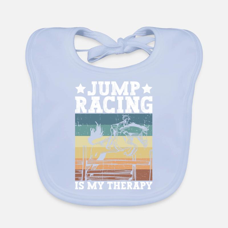 Saut d’obstacles Courses de chevaux Cavaliers d’équitation Bavoir bio Bébé