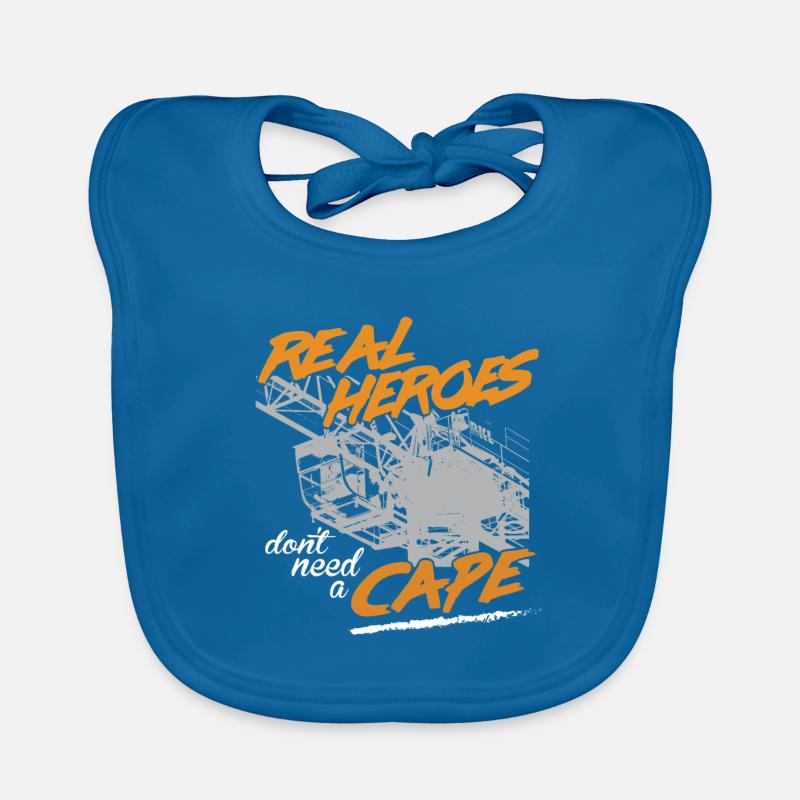 Crane operator sayings Crane real heroes Organic Baby Bibs