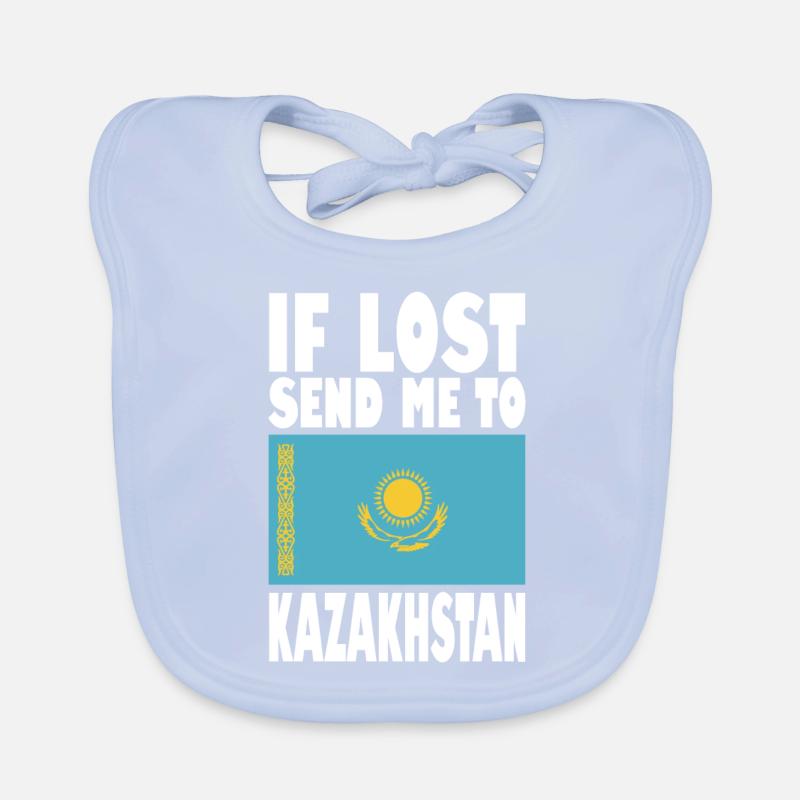 Kasachstan Flagge Spruch Baby Bio-Lätzchen