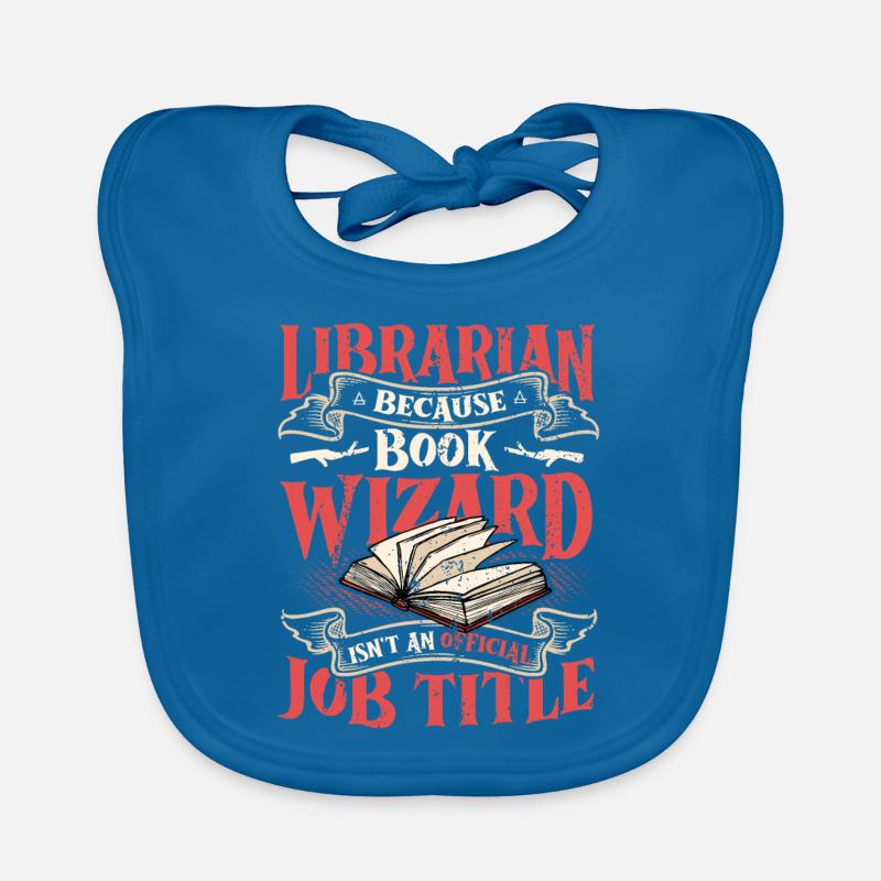 Funny librarian theme Organic Baby Bibs