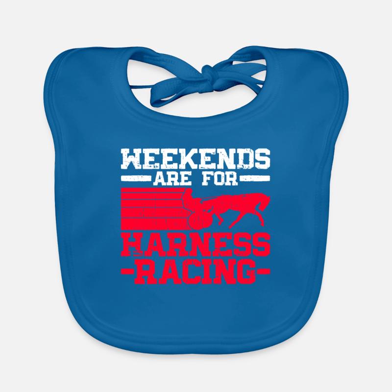 Les week-ends sont pour les courses de trot - courses de chevaux Bavoir bio Bébé