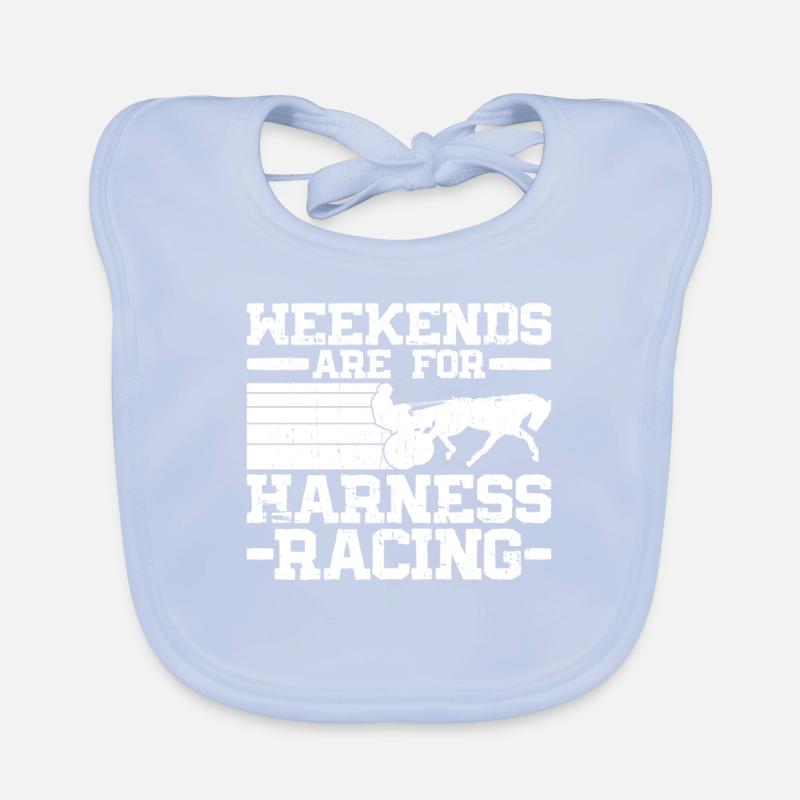 Les week-ends sont pour les courses de trot - courses de chevaux Bavoir bio Bébé