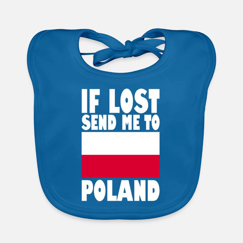Poland Flag Slogan Organic Baby Bibs