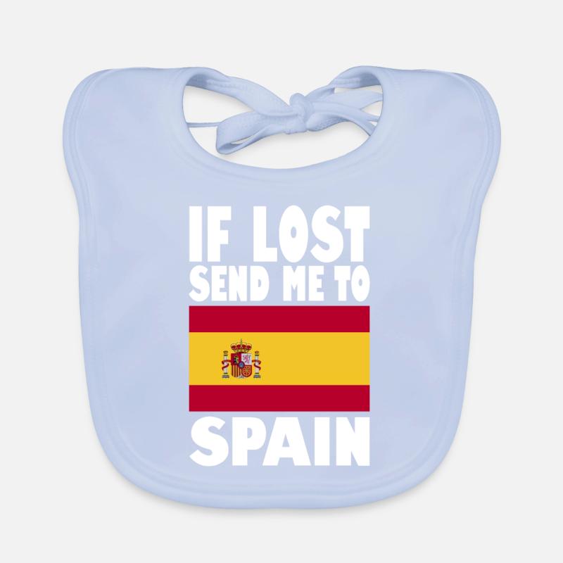 Spain Flag Saying Organic Baby Bibs